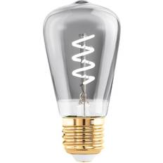 Eglo LED Dimmable Twisted Filament E27 Chrome Light Bulb 4W