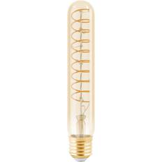 Eglo LED Dimmable Tube Twisted Filament E27 Amber Light Bulb 4W