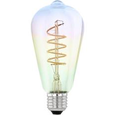 Eglo LED Dimmable Twisted Filament E27 Iridescent Light Bulb 4W