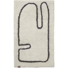 Alfombras de baño Ferm Living Lay Fußmatte Waschbar 70x50 cm - Off-white/Kaffee Blanco, Marrón cm