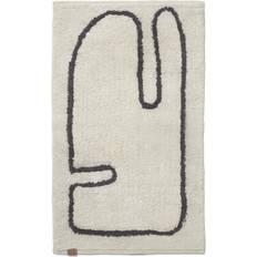 Tappeti da bagno ferm LIVING Lay Fußmatte Waschbar 70x50 cm - Off-white/Kaffee Marrone, Bianco cm