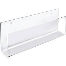 Wall organizer for office Azar Displays 13.5"W Wall Mount Acrylic U-Shape Shelf 2-pack