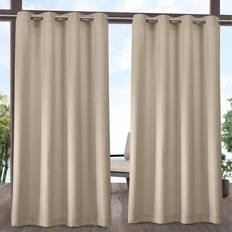 Exclusive Home Curtains Indoor/Outdoor Solid Cabana Grommet Top 137.16x