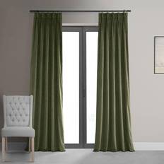 Gardiner & Tillbehör Exclusive Fabrics & Furnishings Half Price Drapes Velvet Blackout Curtains 25W x 120L Hunter Green