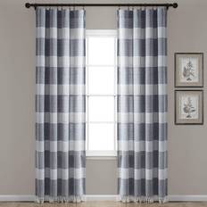 Lush Decor of 2 84"x40" Farmhouse Tucker Stripe Yarn