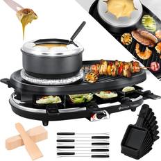 Raclette och fondue Kesser 3in1 Raclette-Grill antihaftbeschichteter