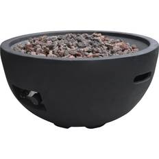 Concrete fire pit bowl Modeno Jefferson Light Weight Fiber-Concrete Fire Pit Bowl Propane