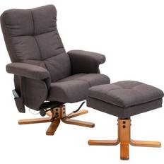 Homcom Massagestuhl mit Fußhocker und Stauraum