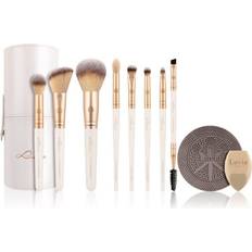 Luvia Cosmetics Prime Vegan Make-up Brush Set with Pouch Champagne 10 pc