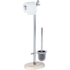 Beige Toilettenzubehör Wenko Stand WC-Garnitur Puro