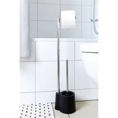 Plata Accesorios de baño Wenko Juego De Pie Avola Negro 13 x 70 cm