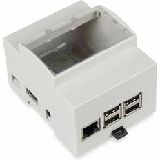 Telai di Ricambio Joy-it Custodia per scheda SBC rb-case 07 Adatto per (kit di sviluppo) Raspberry Pi per montaggio su guida DIN Grigio