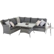 Polyrattan hjørnesofa Venture Design Vikelund Sofagruppe Grå Loungesæt