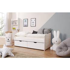 Weiß Sitzmöbel TICAA Sofabett MINI Micki 80x160 Komplett Set