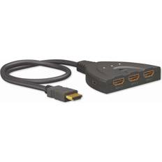 Weiblich – Weiblich Kabel Goobay 58488 HDMI Splitter 3 Verteiler/HDMI 2.0