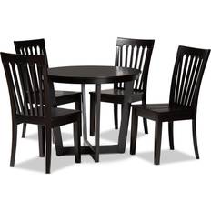 MDF - Round Dining Sets Baxton Studio Sasa Dining Set 35.4x35.4"