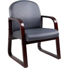 Gray Kitchen Chairs Boss Office Products B9570 Mahogany Frame Guest Kitchen Chair