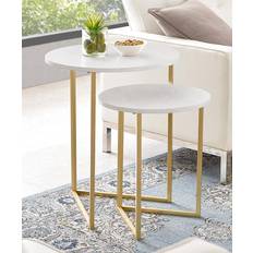 Marbles Nesting Tables Walker Edison Modern Base Nesting Table