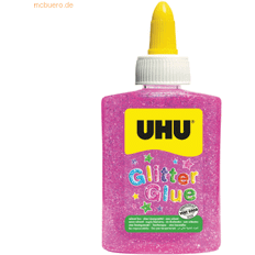 Pegamentos de Purpurina UHU Glitter Kleberflasche, 88,5 ml rosa