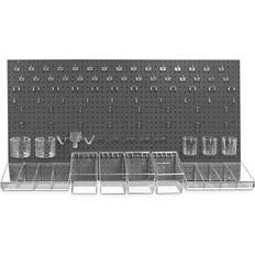 DIY Accessories Azar Displays 900988-BLK 125-PIECE PEGBOARD ORGANIZER KIT (2-24""X 24" Black