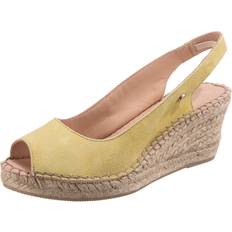 Damen - Grün Espadrilles Fred de la Bretoniere Keilsandaletten Schwarz/beige