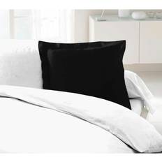 Noir Taies d'oreiller Lot de 2 Taies d'Oreillers 100% Coton 63x63 cm - Noir Taie d'oreiller Noir