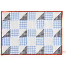 Coton Sets de table Hay Sobremesa 31x45 cm Check Blue Set de table Bleu