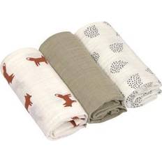 Mantas de Bebé Lässig Muselinas para bebé M Little Forest Fox 60 x 60 cm pack 3 unidades