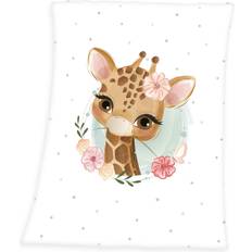 Goedkoop Babydekens Herding babybest Microvezel fleece deken Giraffe 75 x 100 cm Kleurrijk 75x100 cm