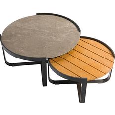 Individuales Zebra Fly Lounge 2er-Tischset, Teak & Glas/Keramik