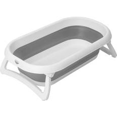 Badkar hopfällbart Rotho Babydesign hopfällbart badkar Baby Bath 2 Go, Lämplig för spädbarn över 0 månader, 82 x 48,5 x 22 cm, Grå/vit, 20458 0293 01