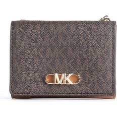Michael Kors Parker Medium Logo Tri-Fold Wallet - BRNACORN
