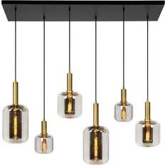 Lucide Joanet Smoke Grey/Matt Gold/Brass Pendel 132cm