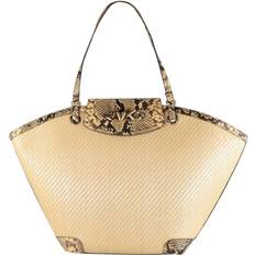 Naturel Sacs de courses Michael Kors Sac-à-main Femme 30T1GZYTT4W-NATURAL Marron (26-56 x 38 x 13 cm) Blanc