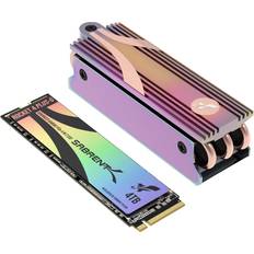 Sabrent Gaming SSD Rocket 4 Plus-G mit Kühlkörper 4 TB PCIe Gen 4 NVMe M.2 2280 internes Solid State Drive, bis zu 7 GB Geschwindigkeit, Wärmemanagement [SB-RKTG-GHSK-4TB]