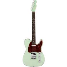 Fender Transparent Electric Guitars Fender American Ultra Luxe Telecaster Guitar, Rosewood, Transparent Surf Green