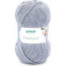 Garne Gründl Wolle Shetland 100 g grau