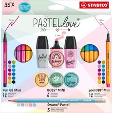 Stabilo Farveblyanter Stabilo Pastel Love, sæt med 35 ass. penne Fjernlager, 4-5 dages levering