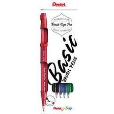 Grün Pinselstifte Pentel 4 SES15C Brush-Pen farbsortiert