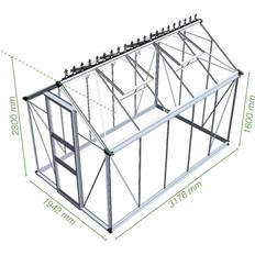 Greenhouses Halls Greenhouses Burford Greenhouse 6ft 5 Wide 6 ft x 10 ft
