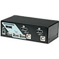 Kvm displayport Roline KVM Switch (DisplayPort, USB 2.0) 14013327, Schwarz