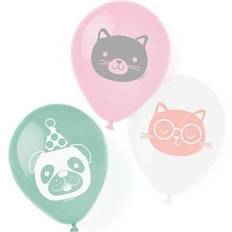 Amscan 6 Latex Ballons Hello Pets 22,8 cm