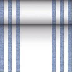 Papstar Chemin de table, aspect tissu, PV-tissu "ROYAL Collection" 24 m x 40 cm bleu "Lines"