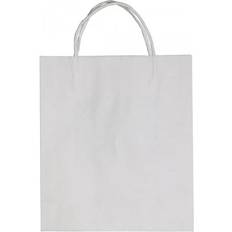 Sac en papier kraft, 125 x 50 x 150 mm, blanc