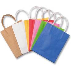 Sac en papier kraft BASIC, 120 x 55 x 150 mm, assorti