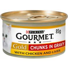 Gold Tinned Cat Food Chicken and Liver In Gravy 85g
