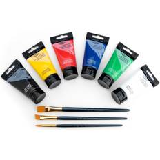 Multicolour Acrylic Paints Royal & Langnickel Artist Tube Paint with Bonus Brushes, 75ml, 6-Pack