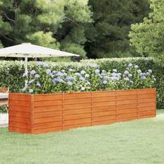 Pots, Plants & Cultivation vidaXL Garden Planter Grey 400x80x77 Weathering Steel