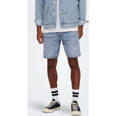 Only & Sons Herre Denimshorts Lys Blå