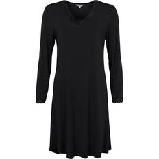 3XL Sovplagg Lady Avenue Bamboo Nightdress With Long Sleeve Black